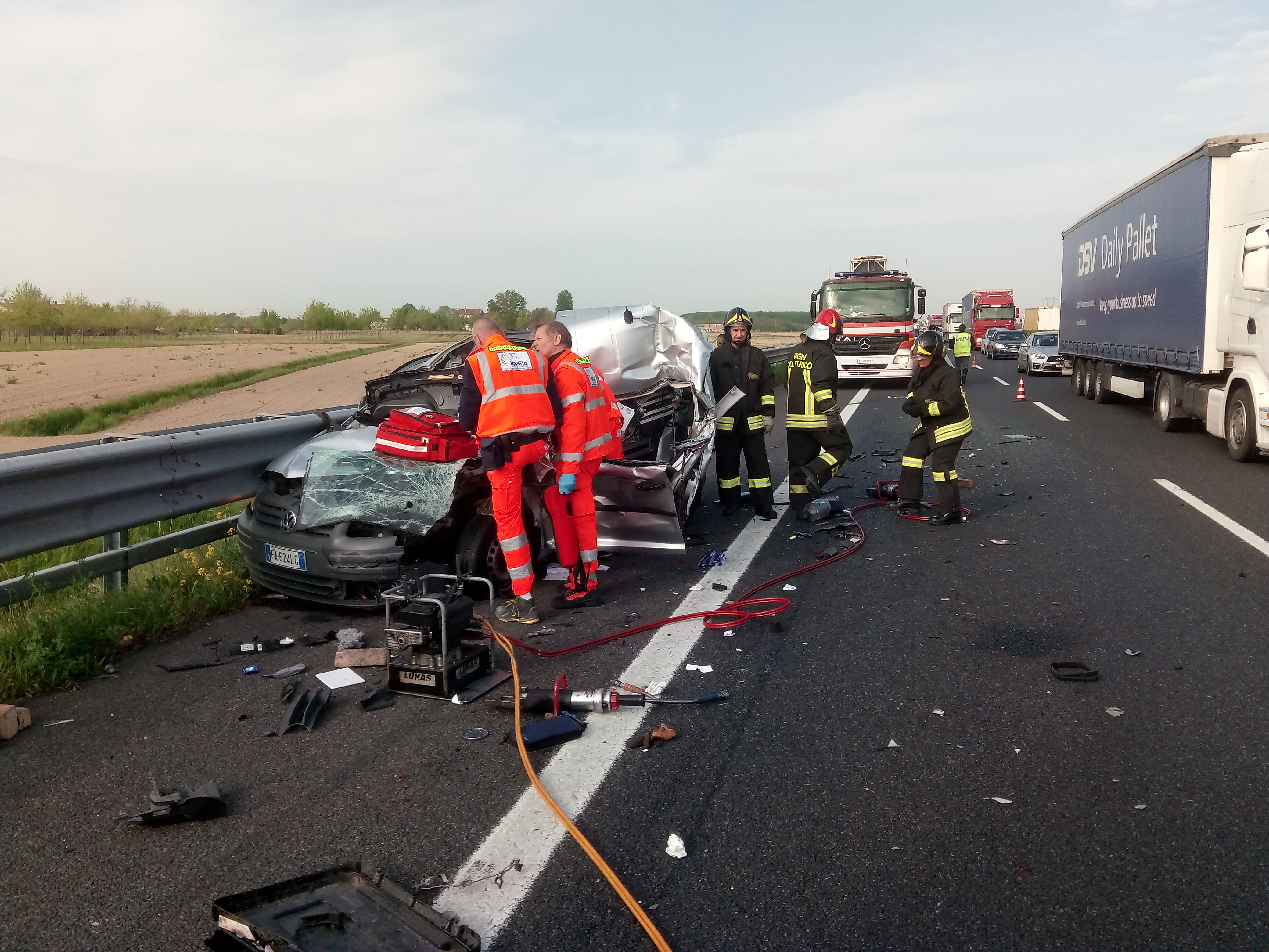 DOPPIO INCIDENTE IN A4: C'E' UNA VITTIMA